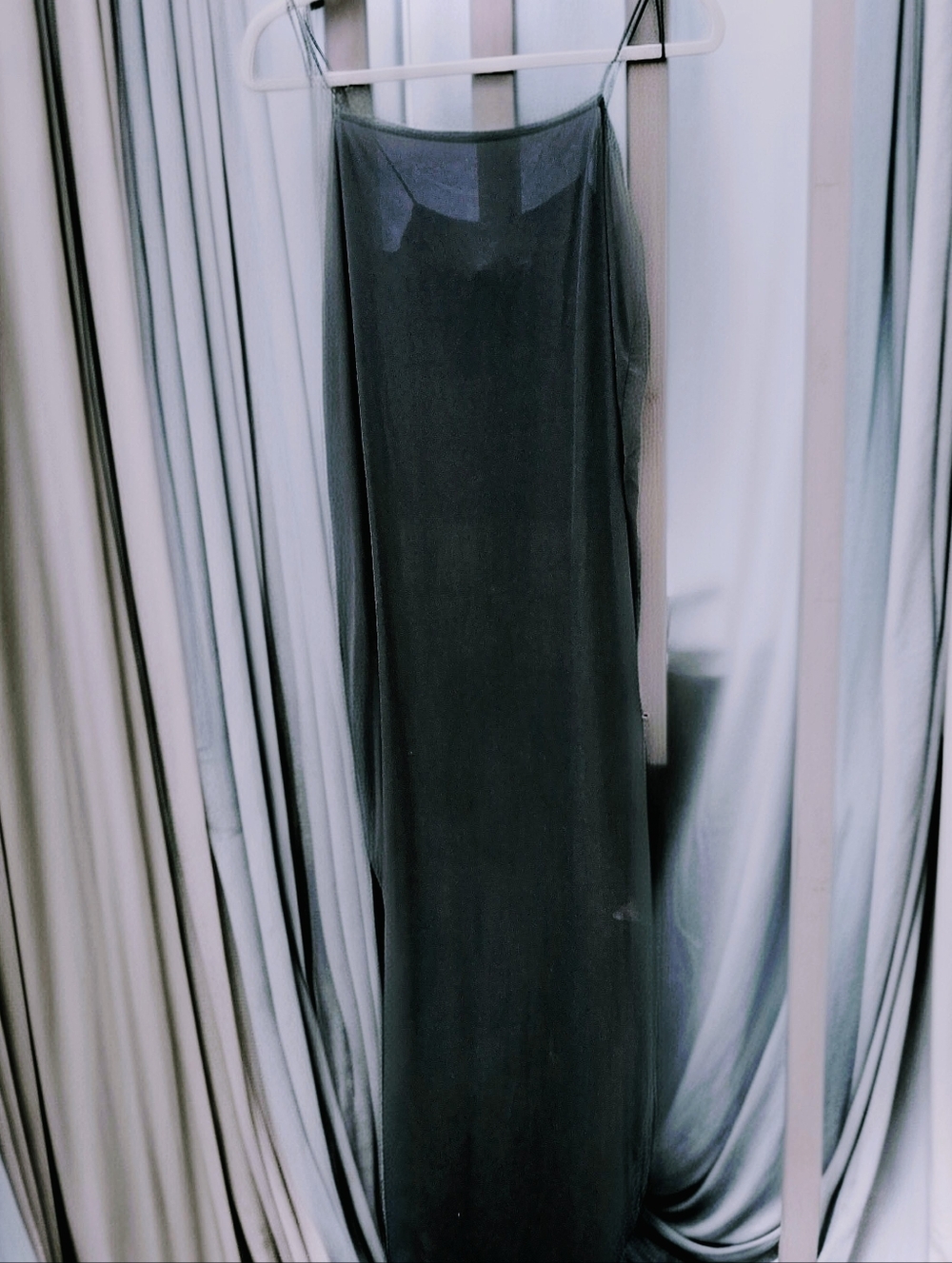 acacia swimwear Silky Black Cupro Maxi Slipdress L - Picture 3 of 8